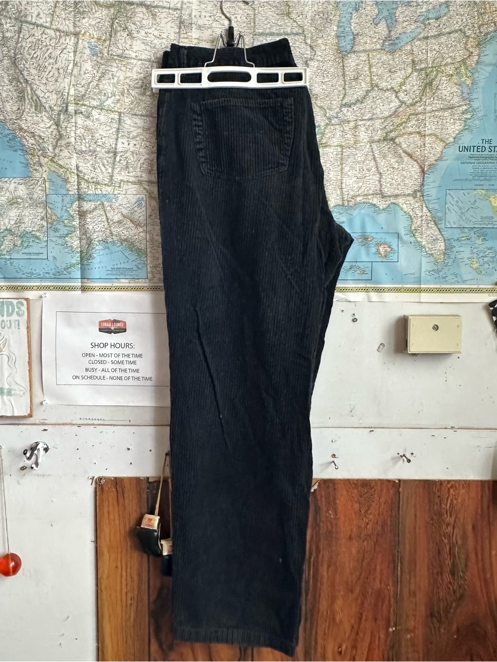 Tommy Hilfiger black corduroy Ribbed Knit Men's pants.  Tommy jeans